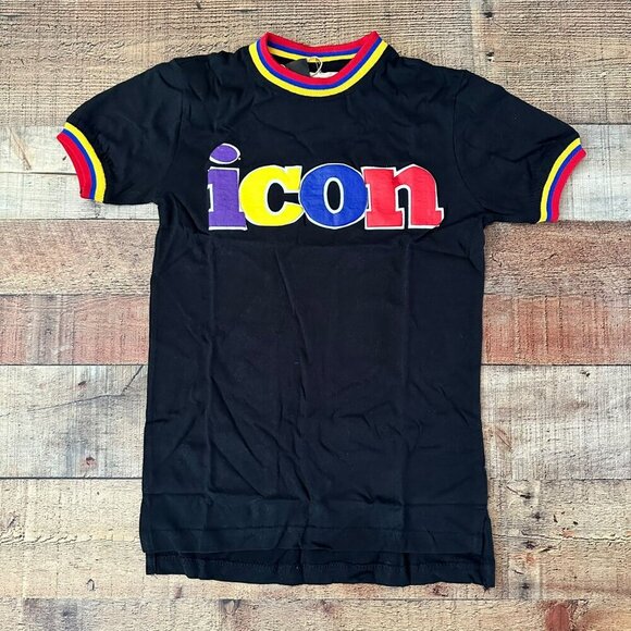 FWRD Denim Boys Size Small Icon Short Sleeve T-Shirt Modern Black - Picture 1 of 7